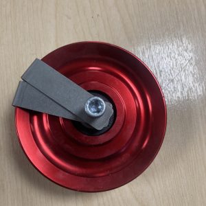 Gym wheel pulley from free motion pulldown