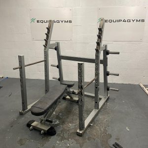 Commercial Squat Rack and Adjustable Bench